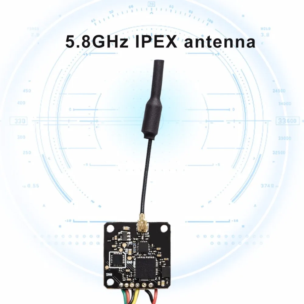 Переключаемый FPV передатчик AKK X5 5 8G 40CH с антенным разъемом IPEX 25/50/100 МВт поддержкой