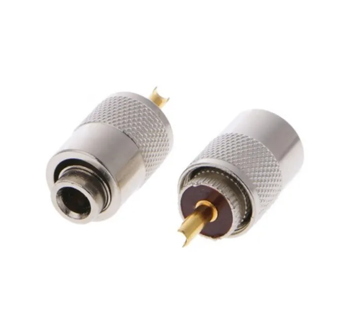 2 piezas UHF PL 259 hombre soldadura conector de RF для RG58 50 5|Рации| |