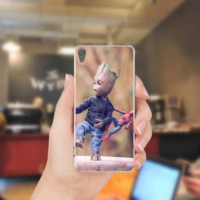 Малыш Грут работа для sony Xperia Z Z1 Z2 Z3 Z4 Z5 компактный Премиум M2 M4 M5 E3 E5 t3 XA мягкие ТПУ