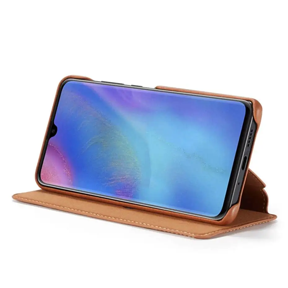 Чехол книжка для Huawei P30/P30 Lite/Nova 4E кожаный роскошный деловой винтажный