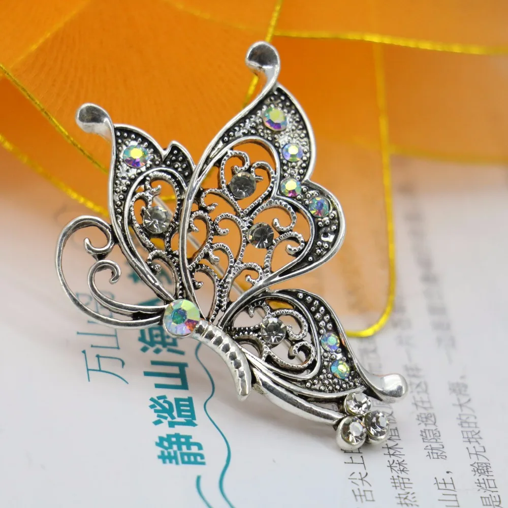 Специальное предложение стеклянная бусина бабочка лента элегантная брошь в