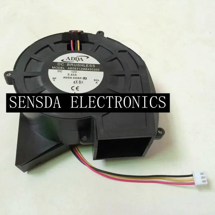 New FOR ADDA AB09312MB450300 DC12V 0.80A Sweeper Vacuum turbine blower cooling fan