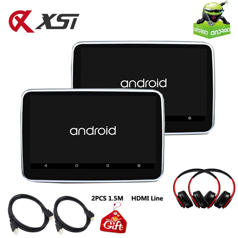 XST 10 1 дюймовый Android 6 0 Автомобильный подголовник монитор сенсорный экран HD 1080P Mp5