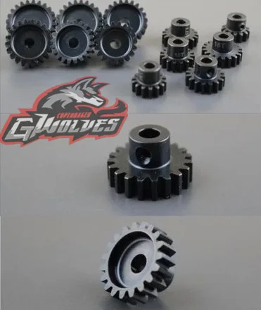 Gwolf 1/10 1/8 M1 5 мм отверстие 14T 17T 18T Высококачественная закаленная моторная Шестерня