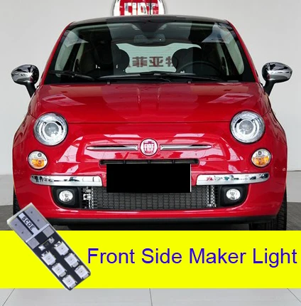 SCOE W5W 2x12SMD DC12V 2835 Светодиодный автомобильный Стайлинг передсветильник боковой