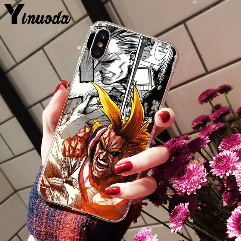 Yinuoda японский аниме My Hero academic цельный ТПУ силиконовый чехол для телефона iPhone 8 7 6 6S