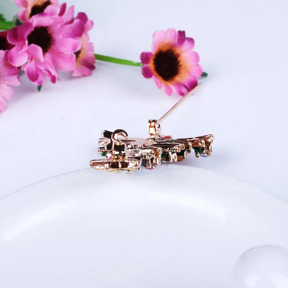 

Hot Multicolour Rhinestone Enamel Delicacy Christmas Tree Brooch Pin Brooches Xmas Gifts