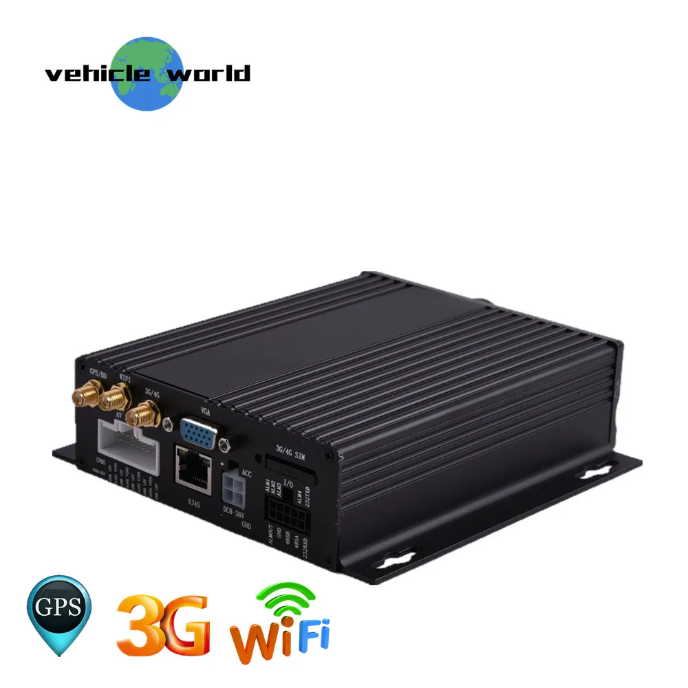 4Channels AHD 720P Double SD Card GPS WIFI 3G Mobile DVR for School Bus Trailer Truck Taxi Car | Безопасность и защита