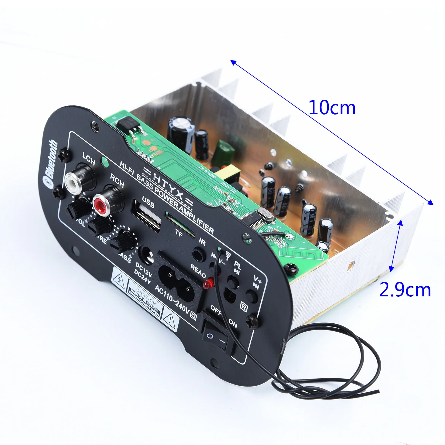 220 В 50 Вт Bluetooth HiFi бас аудио усилитель динамик USB TF MP3 FM сабвуфер динамик усилитель доска автомобильный аксессуар