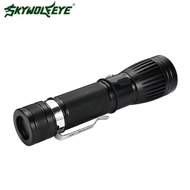 Наружный масштабируемый фонарик XM L T6 + COB Светодиодный фонарь лампа USB зарядка