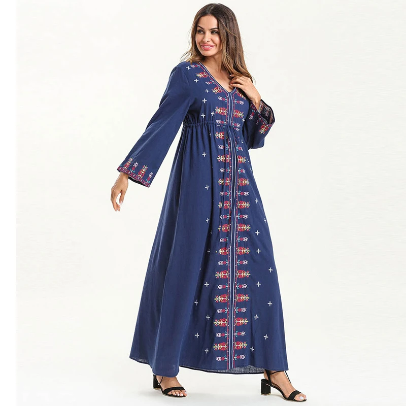 Мусульманское платье Abaya в Дубае кафтан Рамадан Caftan Marocain хиджаб Абая для женщин