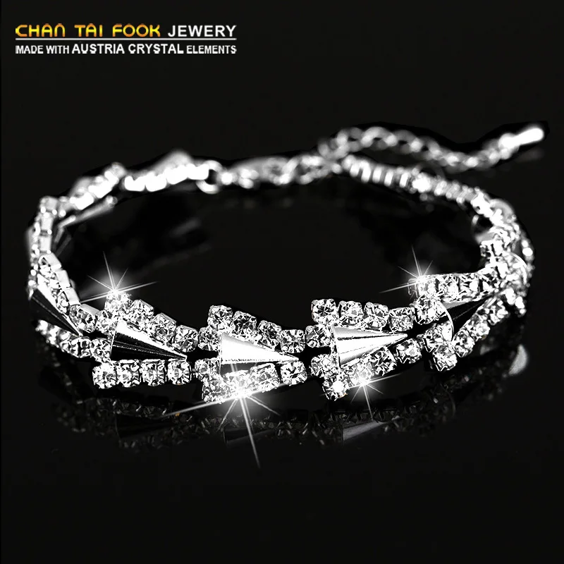 Женский браслет IREACESS роскошный с полностью Австрийскими кристаллами|charm