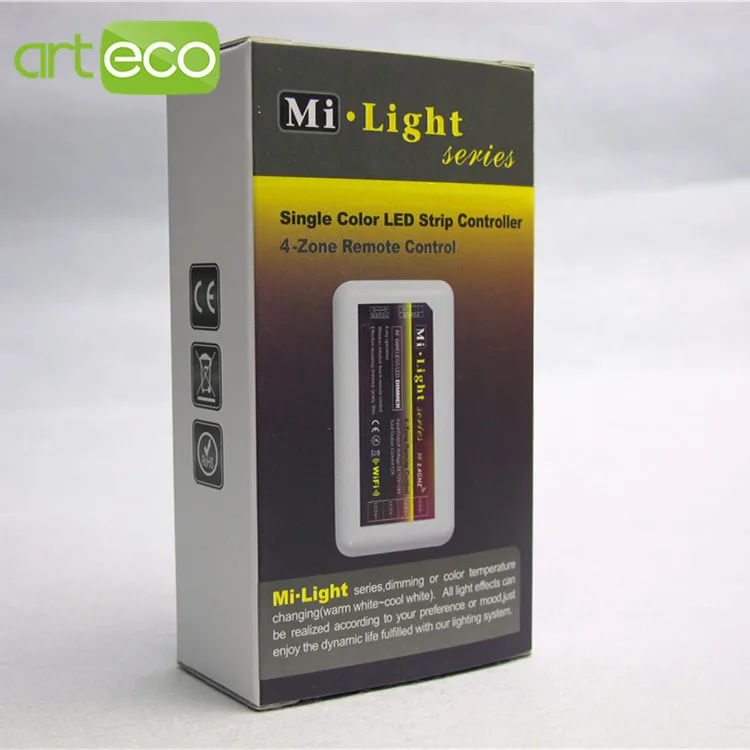 Mi.Light 2.4G RF wireless LED Dimmer DC12-24V 10A single color Strip Controller Brightness Adjust Dimming | Лампы и освещение
