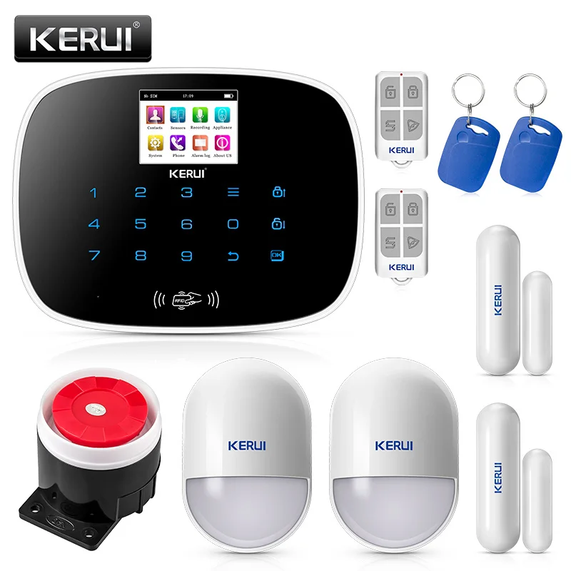 KERUI G19 Android IOS APP 433 МГц TFT цветной экран GSM сигнализация Система sim карты телефонный