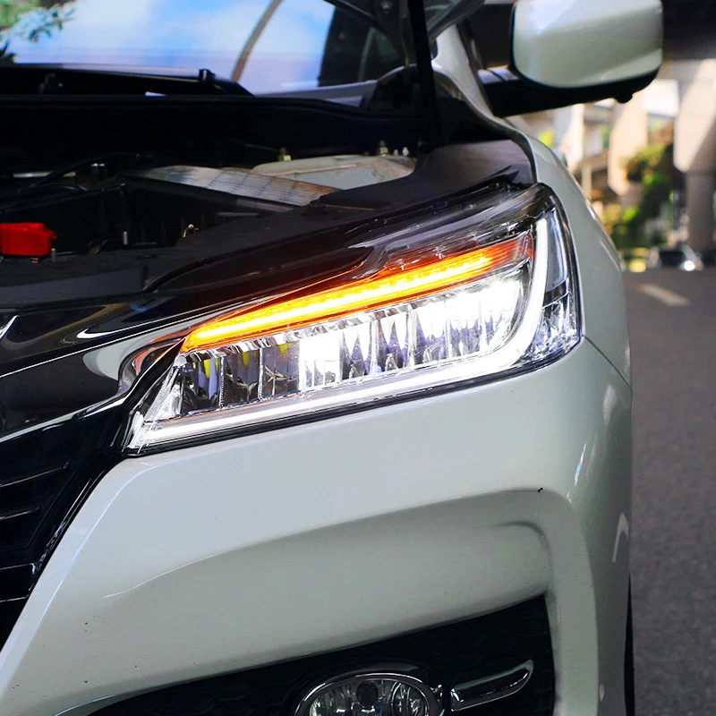 Автомобильный Стайлинг чехол для Honda Accord светодиодный фары 2016 2017 год автомобиль