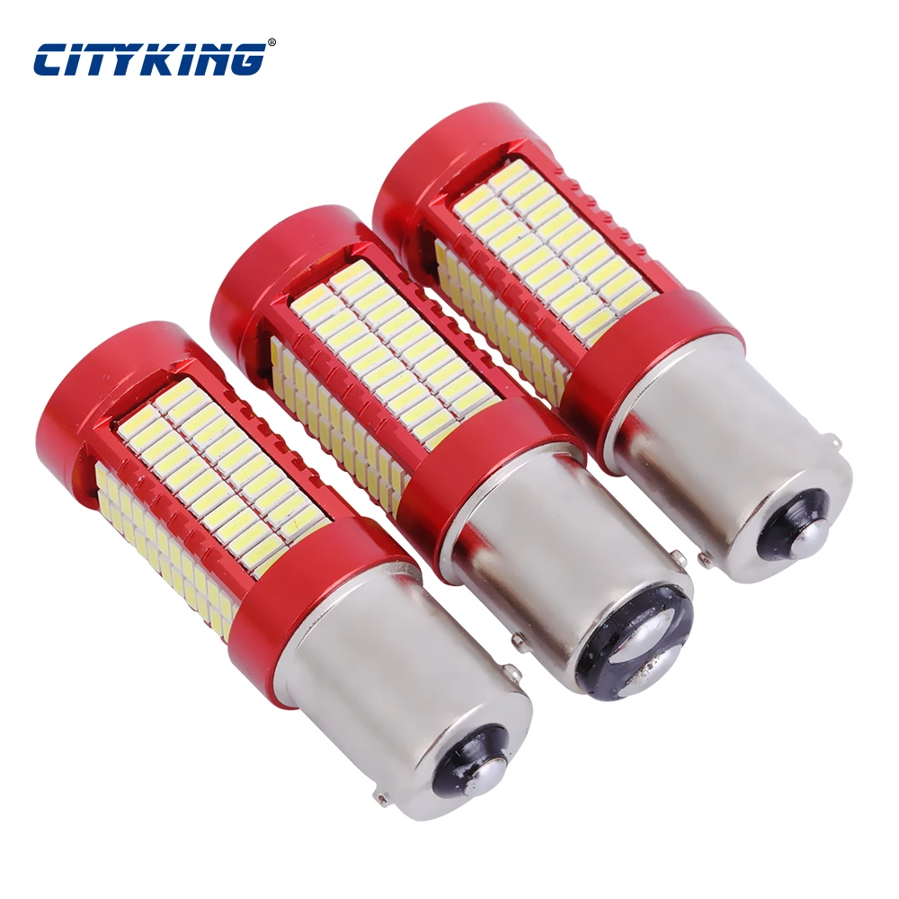 

1 шт., сверхъяркий белый светодисветильник BAY15D Ba15s 1156 1157 S25 106smd 4014 P21W 30W