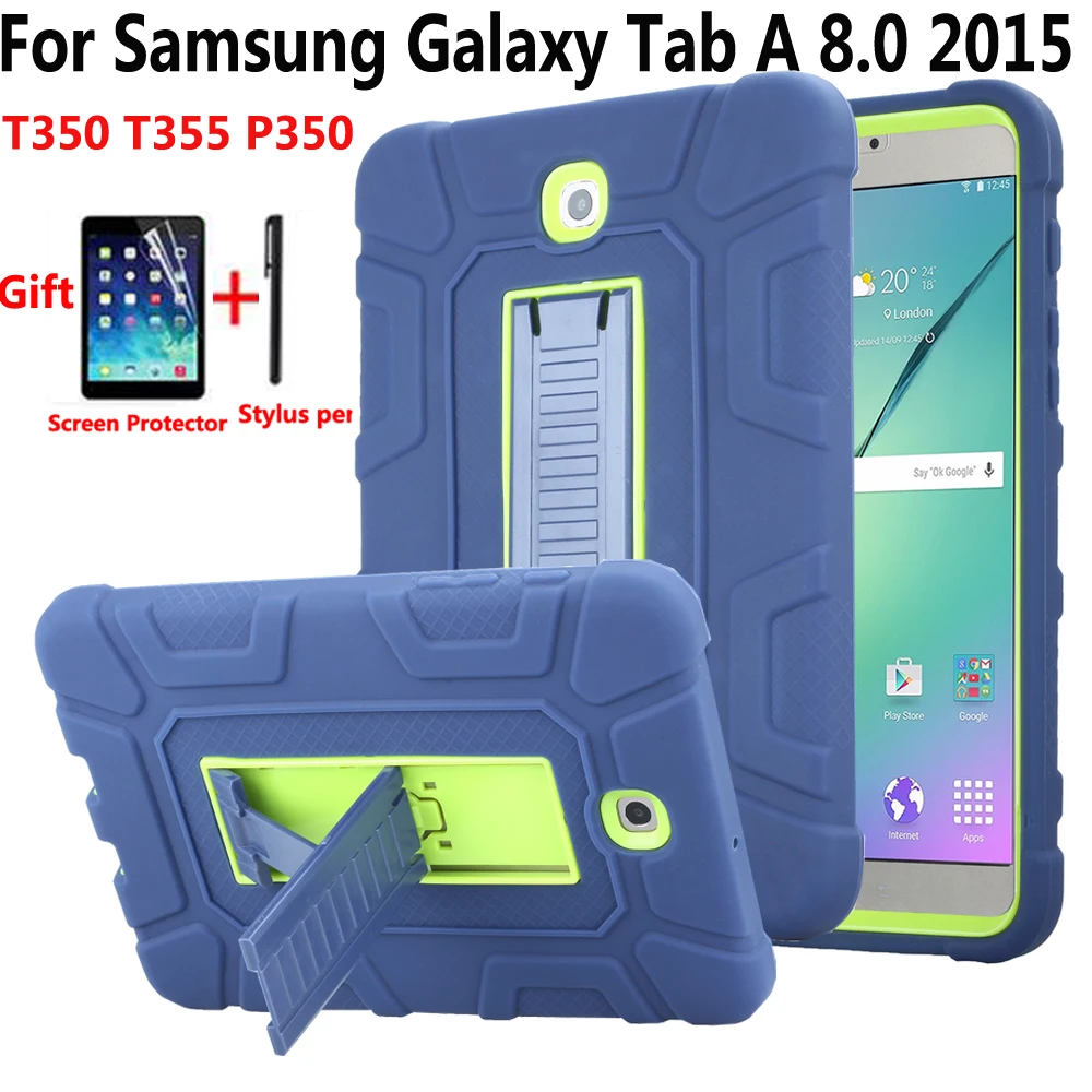 SM T350 чехол для Samsung Galaxy Tab A 8 0 T355 P350 P355 сверхпрочный Ударопрочный силиконовый