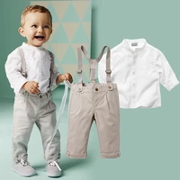 baby boy toddler 2pcs set t shirt top shirt bib pants overall outfit clothes 2 6 y