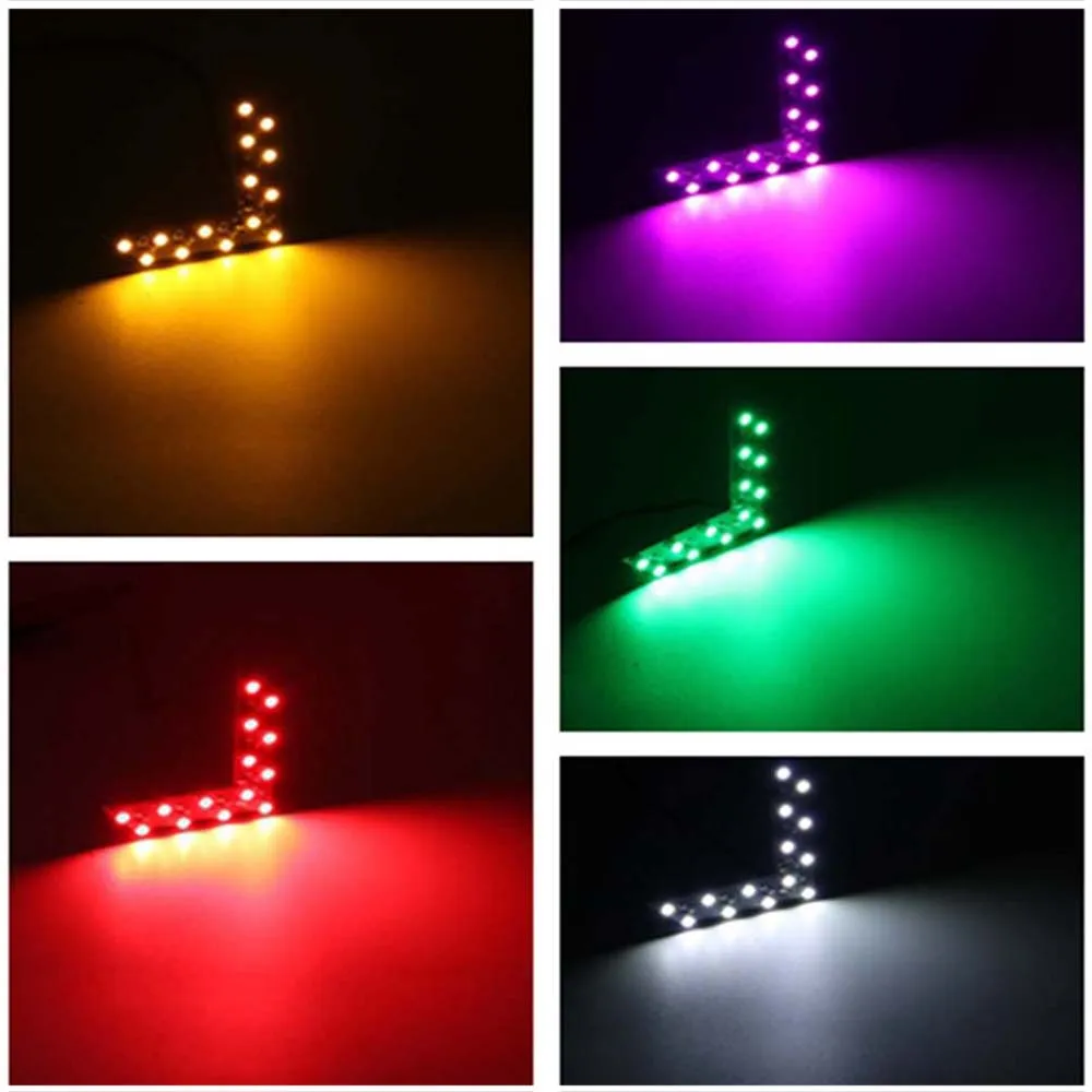 YSY 100X14 SMD Светодиодная панель со стрелкой желтый белый для автомобиля зеркало