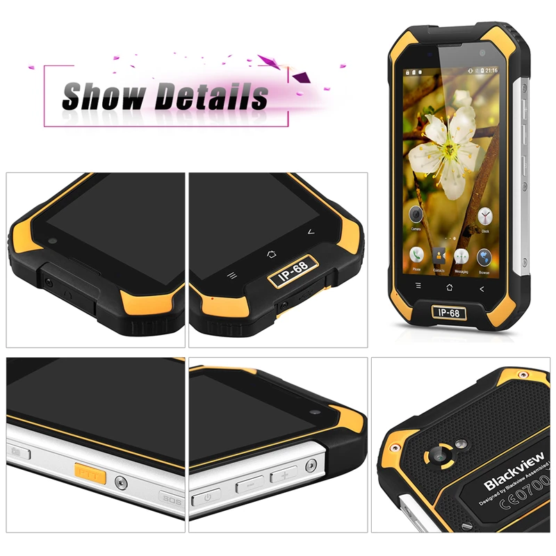 Оригинал Blackview BV6000S Водонепроницаемый сотовых телефонов 4 7 дюйма Android 6 0 мобильный