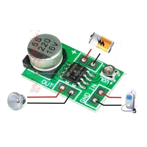 Мини LM386 аудио усилитель мощности плата 3в 12в Регулируемый громкость 250 мВт Звезда