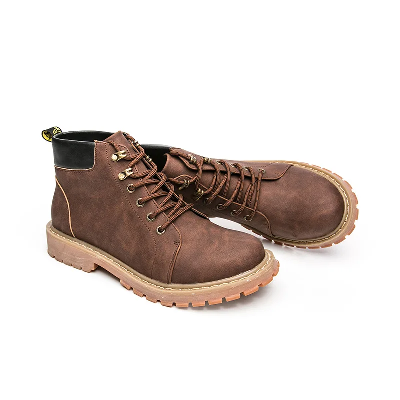Brand Super Warm Men Winter Leather Waterproof Rubber Snow Boots Leisure England Retro Shoes For Big Size | Обувь