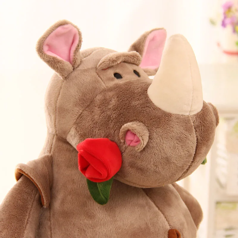 

Kawaii Emulational Rhinoceros Big Size Plush Toys Pillow Baby Sleeping Appease Doll Girlfriend Birthday Gift Kids Christmas Gift