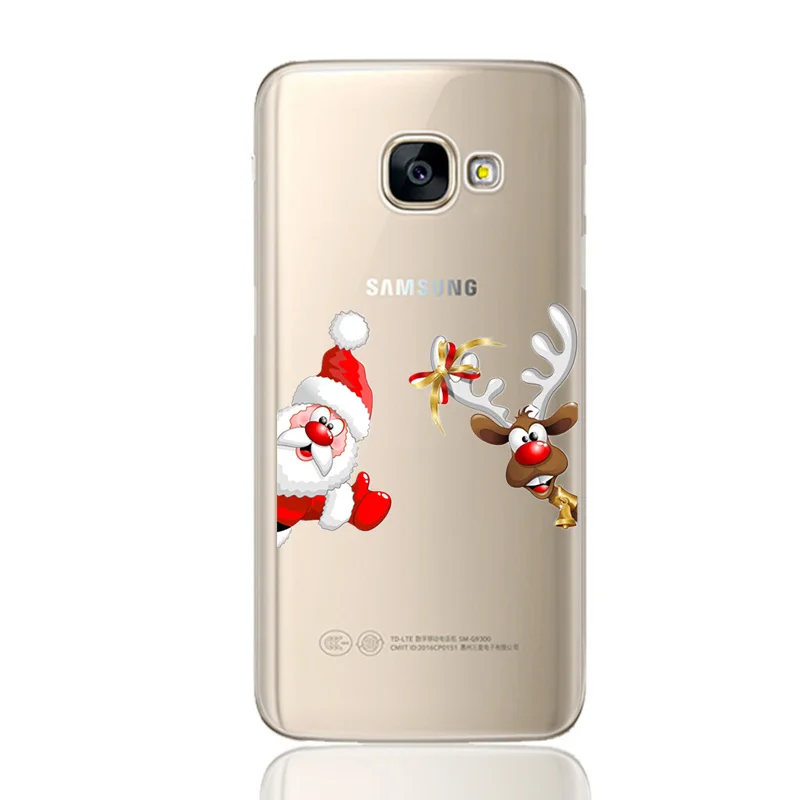 Рождество для Samsung A5 2017 Чехол Мягкий силиконовый чехол Galaxy A3 J5 S8 S9 Plus A8 2018 Fundas |