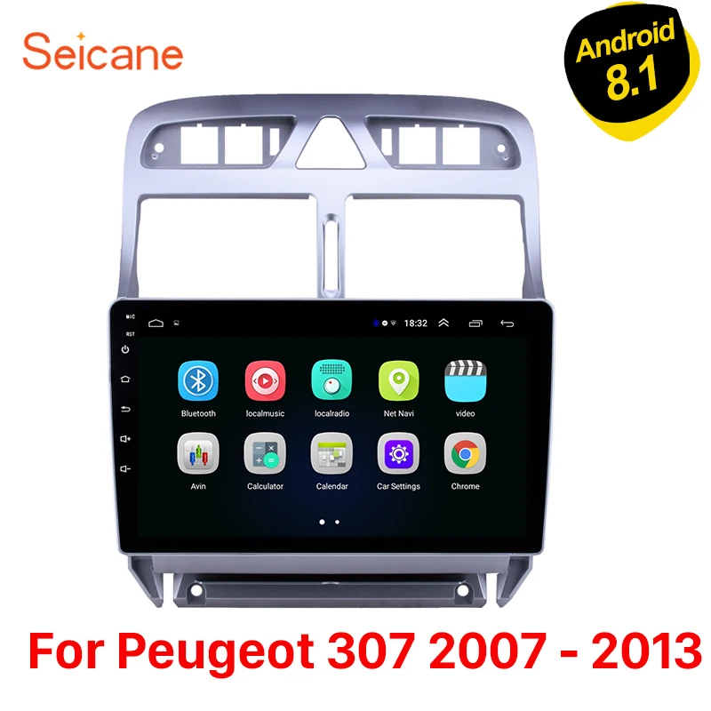 Seicane Android 8,1 " стерео Мультимедиа плеер для peugeot 307 2007 2008 2009 2010 2012 2013 авто радио gps навигации 3g