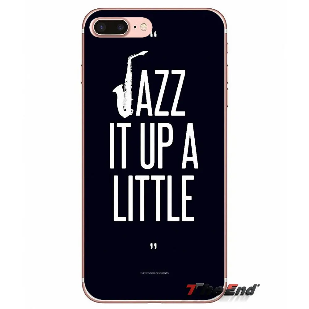 Для Xiaomi Redmi 4 3 3S Pro Mi3 Mi4 Mi4i Mi4C Mi5 Mi5S Mi Max Note 2 Чехол для саксофона SAX Music jazz symbols мягкий