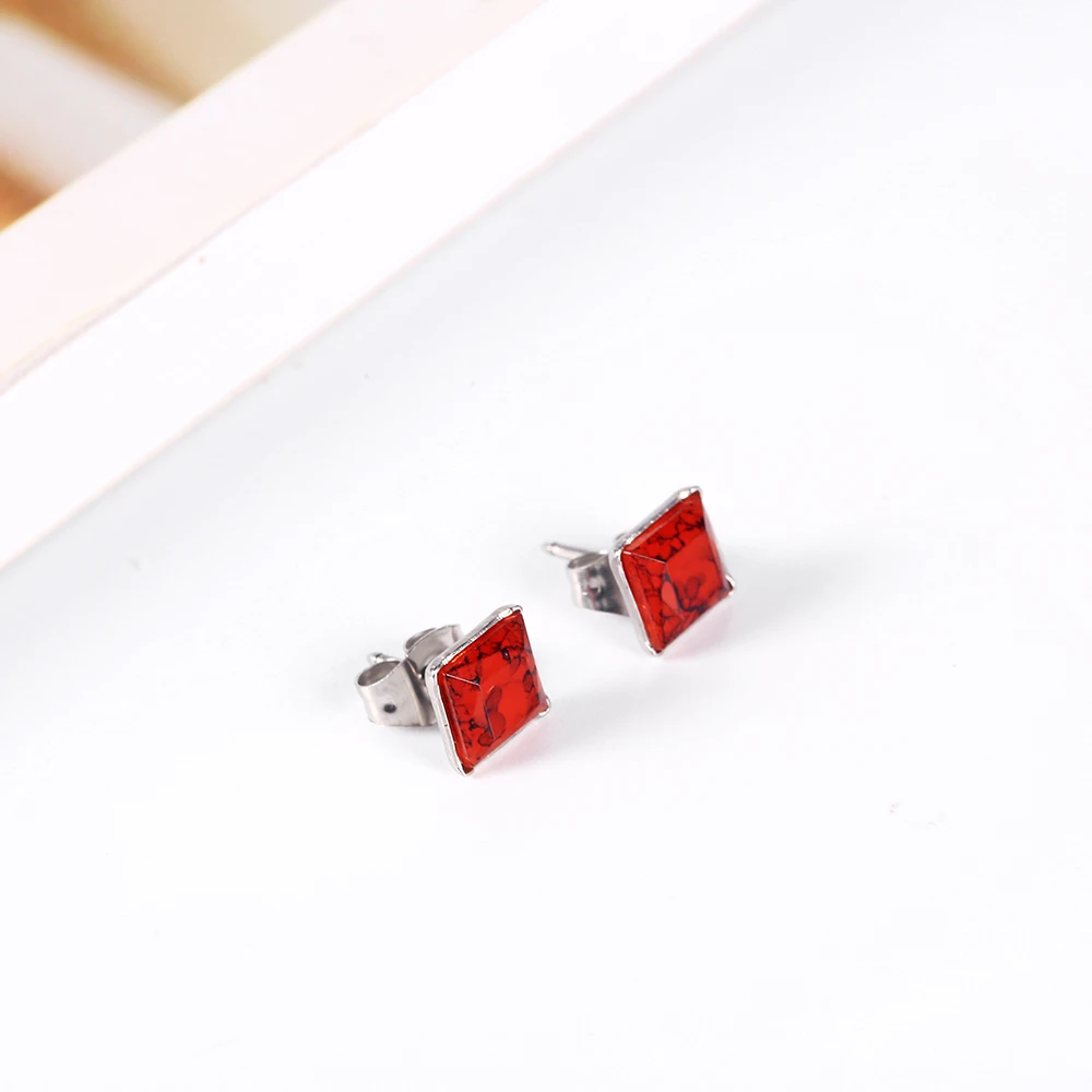 XUANHUA синий серьги гвоздики для женщин нержавеющая сталь Jewelry женщина Vogue 2019
