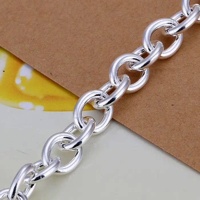 925 jewelry silver plated bracelet Heart in thick H273 | Украшения и аксессуары