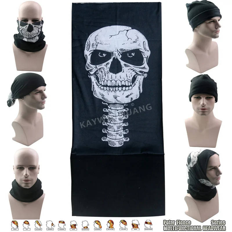 Various Fashion Design Outdoor Multifunctional Cycling Mask Polartec Headwear Multifunction Polar Fleece Skull Winter Bandana |