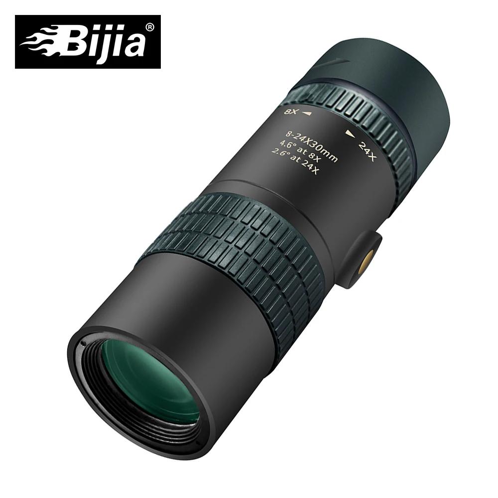 

Монокуляр BIJIA 8-24x30, профессиональный, HD, зум, высокое качество, карманный, для охоты, оптический, Призма BAK4, со штативом