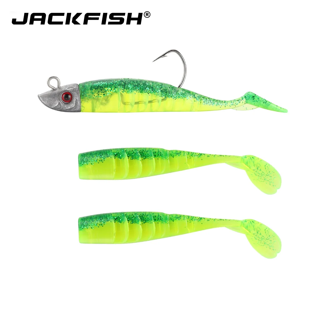 JACKFISH Мормышка с T-образным хвостом мягкая рыболовная приманка 3 шт./10 5 см/15 г