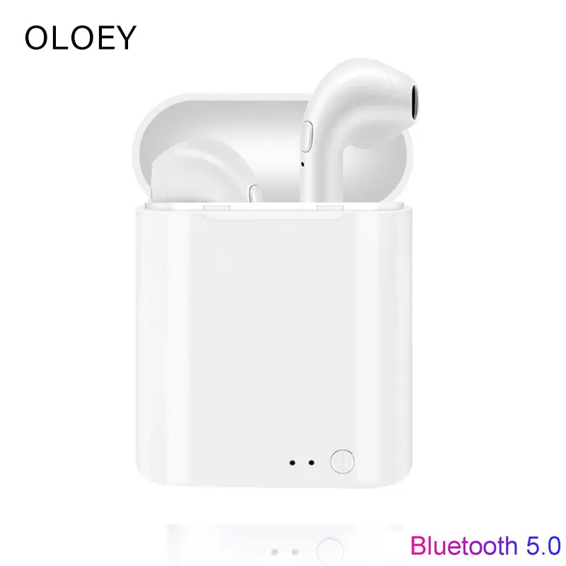 TWS i7mini Bluetooth 5 0 наушники с зарядным устройством беспроводные музыкальные