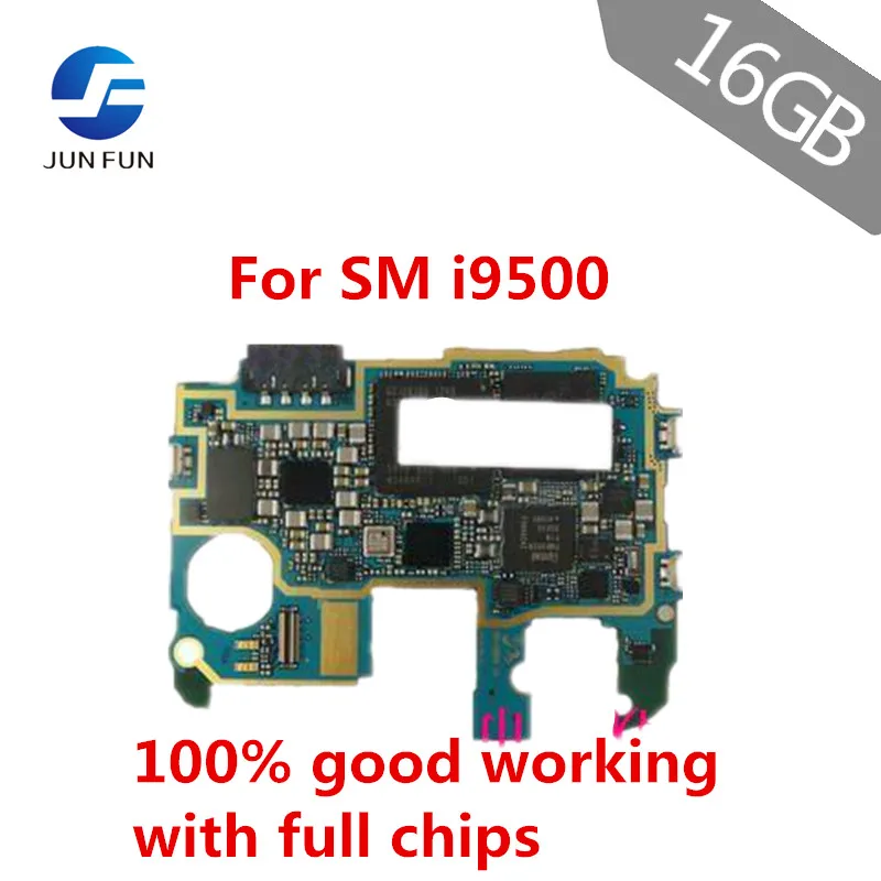 Материнская плата JUN FUN для Samsung Galaxy S4 i9500 б/у разблокированная Европейская версия