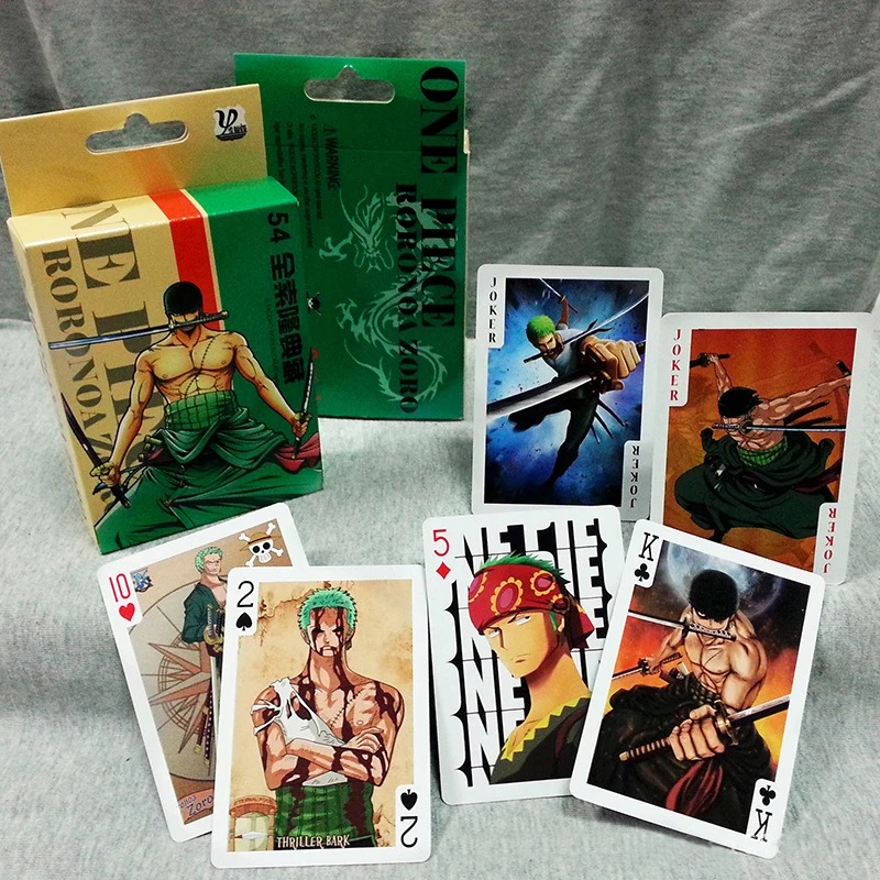 54 шт./компл. цельные Фигурки Коллекция обезьянка D. Luffy Poker Card & Roronoa Zoro игральные