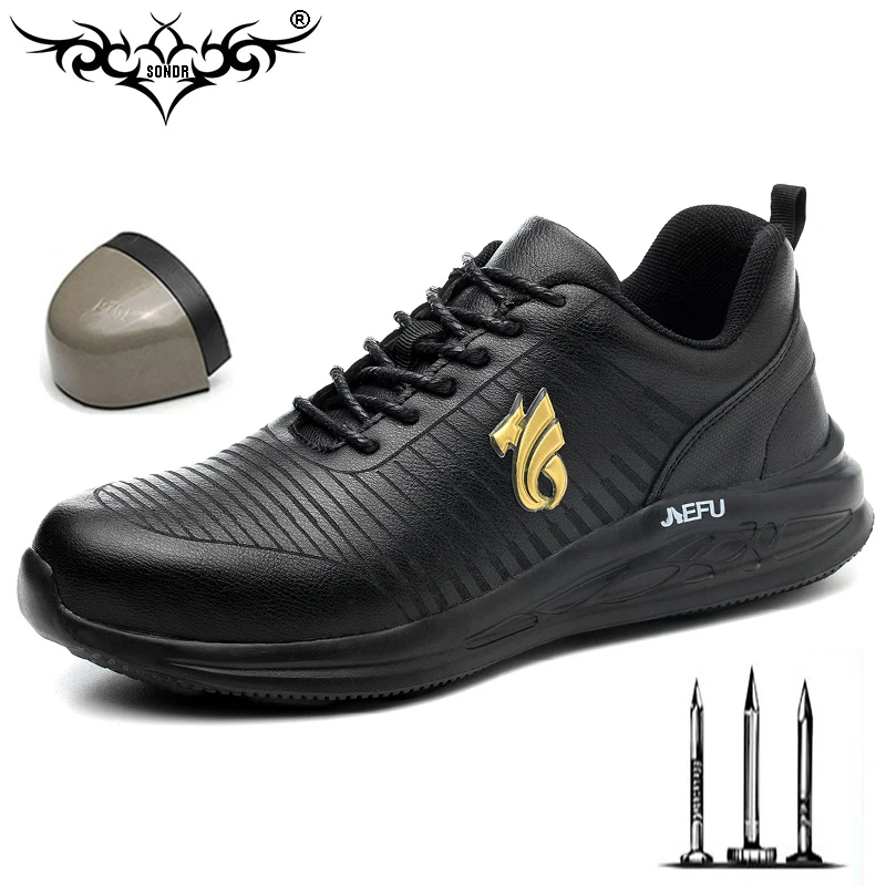 Легкая водонепроницаемая Мужская защитная обувь Рабочая со стальным носком для