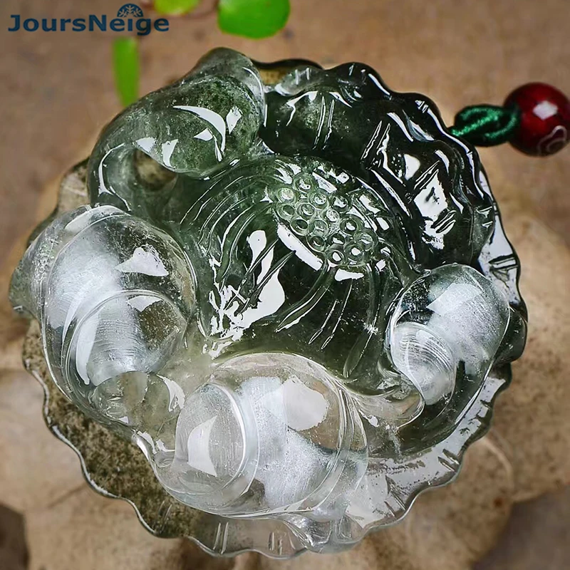 Оптовая продажа подвески с натуральным кристаллом зеленого призрака ручная