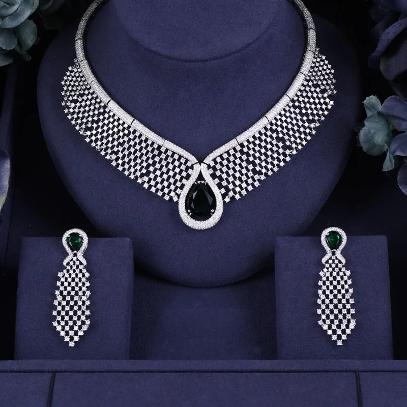 jankelly Hotsale Nigeria 4pcs Bridal Jewelry Sets New Fashion Dubai Full Set For Women Wedding Party Accessories Design | Украшения и