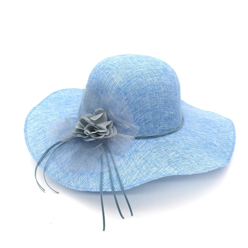 2019 широкий пляжный навес летние шляпы от солнца для женщин Cambric Chapeu Feminino органза