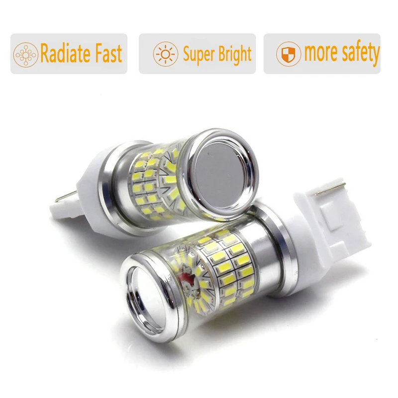 

2 шт., Автомобильные светодиодные лампы W21/5W 48SMD 3014