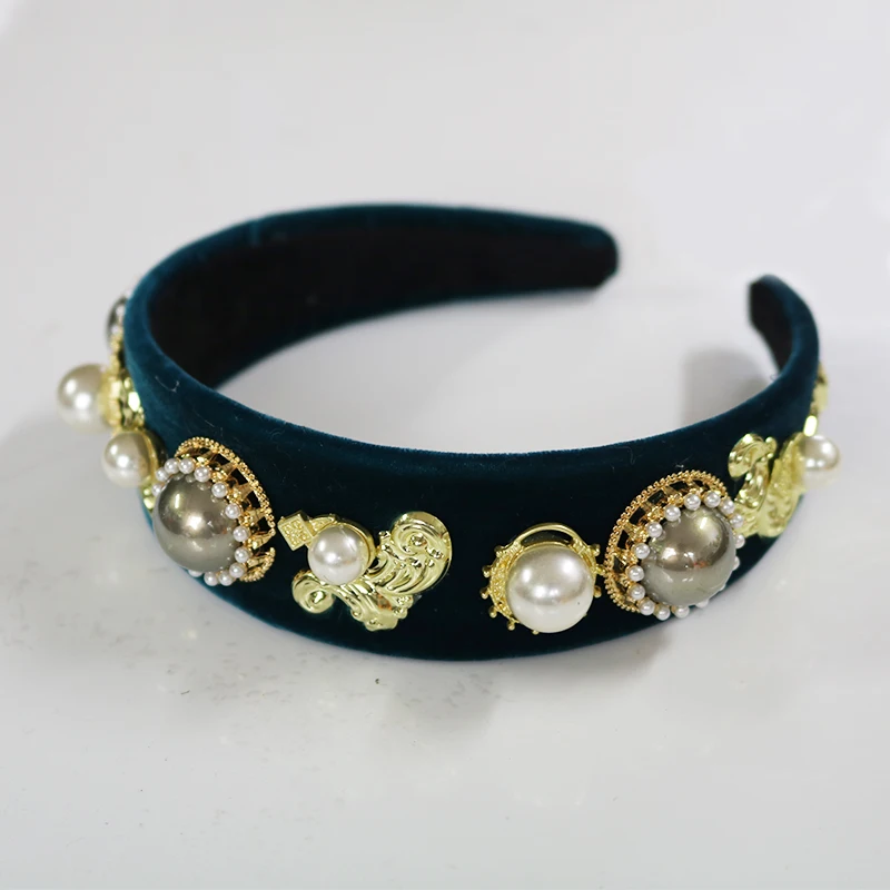 Модные бархатные аксессуары для волос ювелирные изделия из кристаллов большая