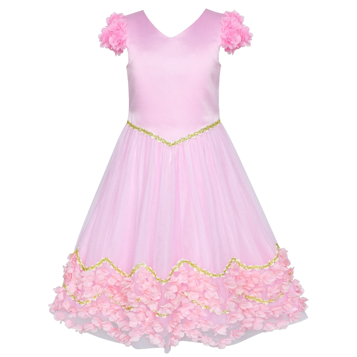

Flower Girl Dress Pink Floral Wedding Bridesmaid Party 2020 Summer Princess Dresses Kids Clothes Pageant Sundress Vestidos