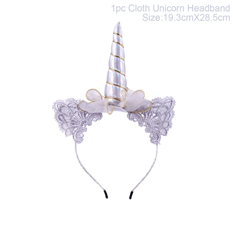 unicorn headband 4 QIFU Unicorn Party Decorations Unicorn Birthday Party Supplies Unicornio Party Headband Set Girl Deco Baby Shower Decorations - Цвет: unicorn headband 4