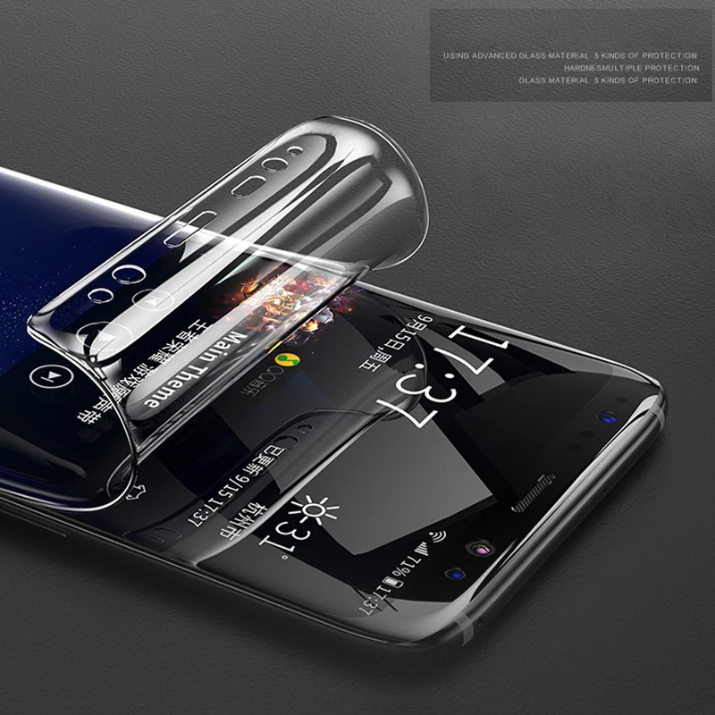 100 шт. мягкая защитная пленка для Samsung Galaxy S6 S7 edge S8 S9 Plus Note 9 8 J5 J7 Бесплатная доставка