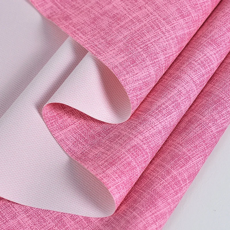 17 Pink 100x138 см Синтетическая кожа льняной Patten PU кожа ткань DIY настенный тканевый фон диван для оформления дома швейный материал Однотонная искусственная искусственная кожа Ткань для шитья DIY Сумка Обувь Материал - Цвет: 17 Pink