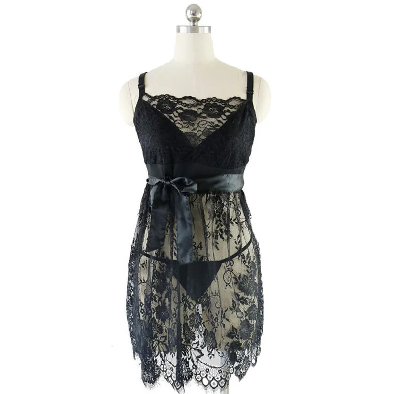 Женское сексуальное нижнее белье Babydoll эротические костюмы с кружевным бантом