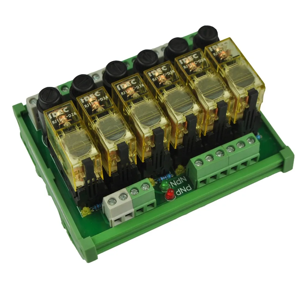 6 канальный 1 SPDT DIN рейка крепление IDEC RJ1S с предохранителем интерфейс релейный